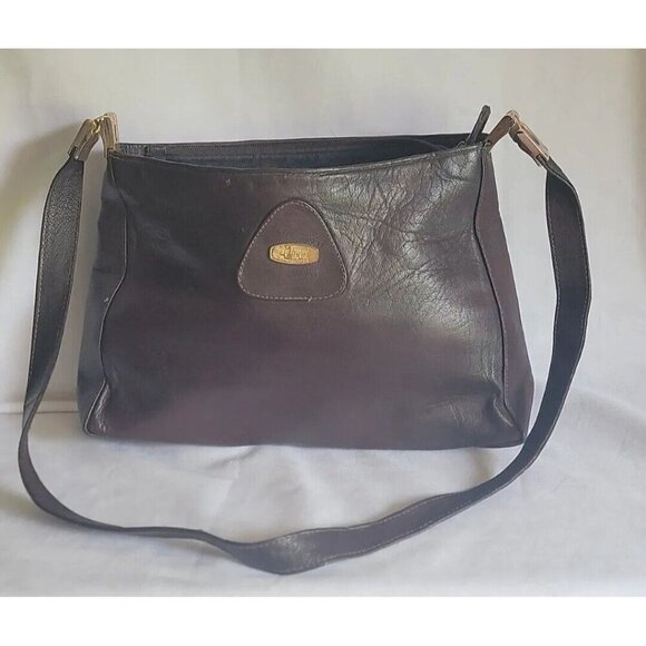 Max Chaoul Couture Purse Vintage Leather Brown Shoulder Handbag Velvet Lining - Picture 6 of 16
